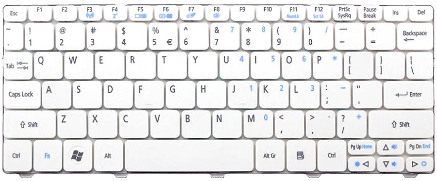 Bàn phím Laptop Acer One 532H 532G 521 D255 D260 EM350 GATEWAY LT27