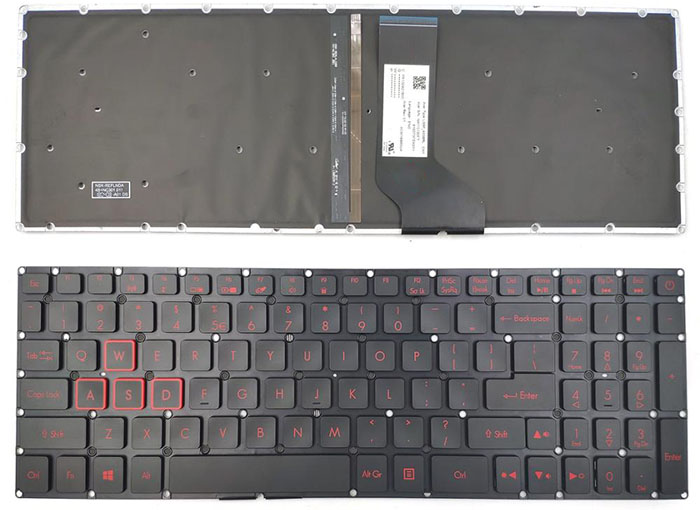 Bàn phím Laptop Acer Aspire VN7-793G AN515-51 Màu đen Đỏ Có đèn