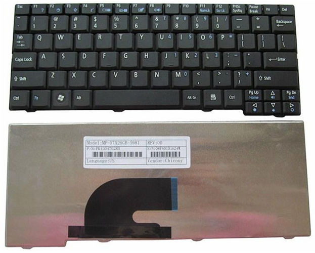 Bàn phím Laptop Acer One A110 A150 D150 D250 KAV60 Màu Đen màu Trắng