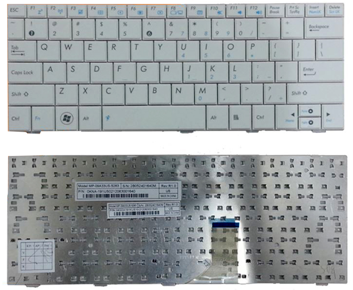 Bàn phím Keyboard Laptop ASUS 1001 1005 1008 Màu Đen Màu Trắng