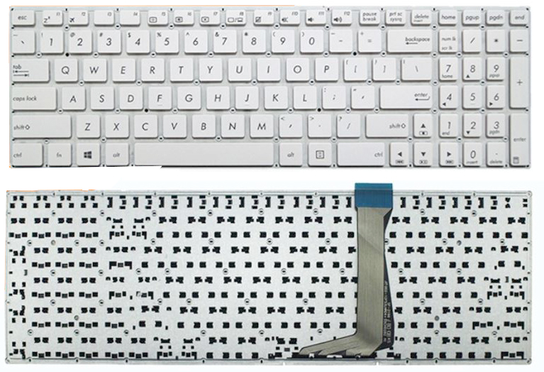 Bàn phím Keyboard Laptop ASUS E502M Màu Đen Màu Trắng