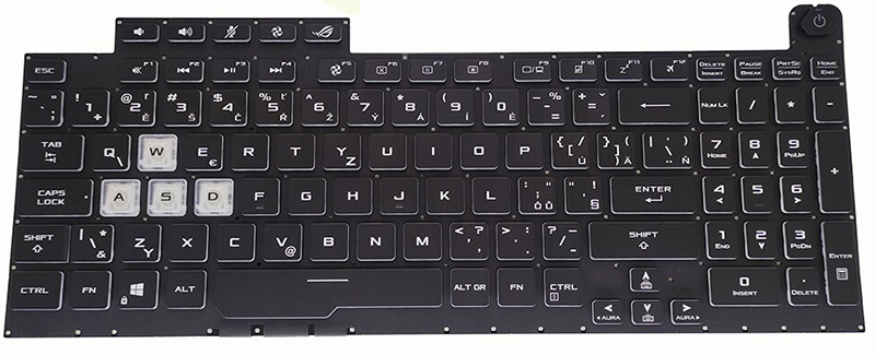 Bàn phím Keyboard Laptop ASUS G731 G731GW G731GV Có Đèn