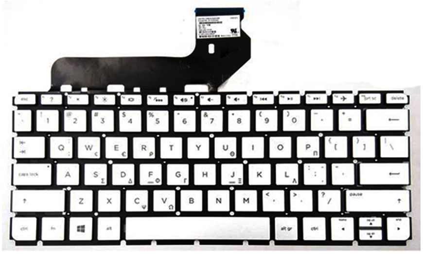 Bàn phím Keyboard Laptop HP Envy 13D Màu Bạc Có Đèn