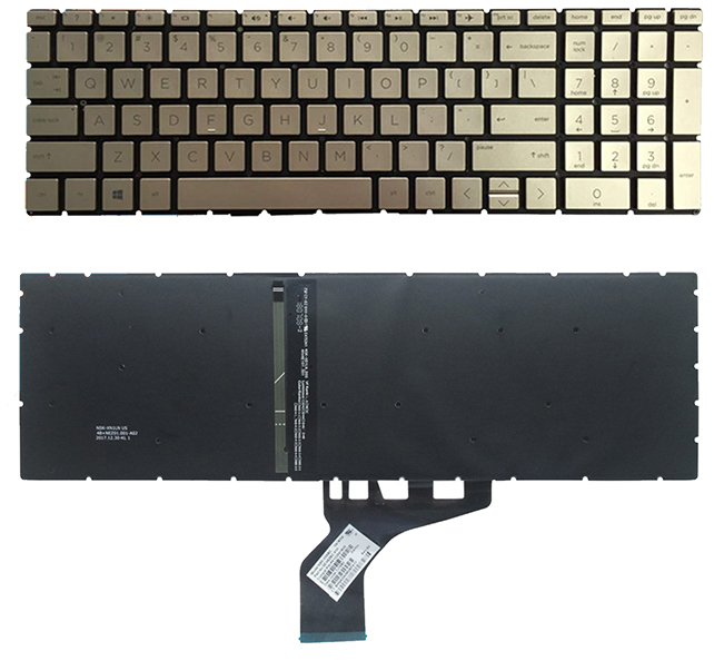 Bàn phím Keyboard Laptop HP 15DA 15S-DU Có Đèn Màu đen bạc đồng