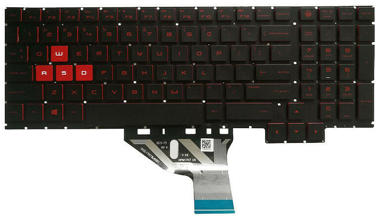 Bàn phím Keyboard Laptop HP Omen 15CE Màu Đen Đỏ Có Đèn