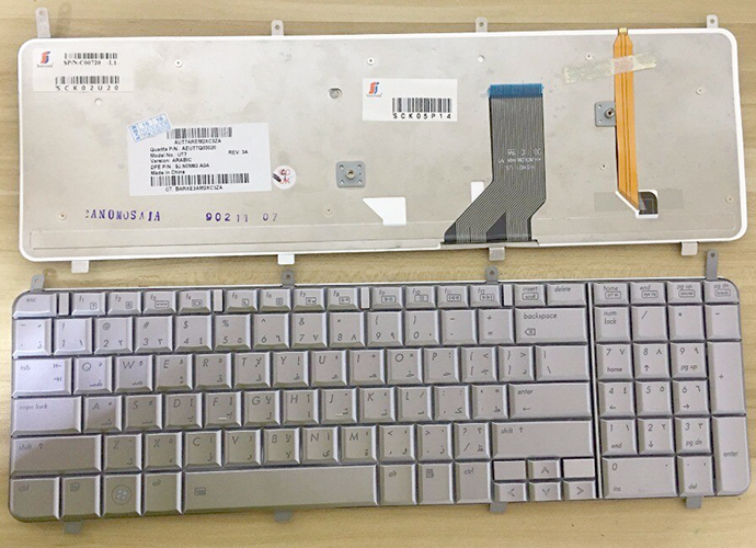 Bàn phím Keyboard Laptop HP Pavilion HDX18 DV8 Màu Bạc Có Đèn