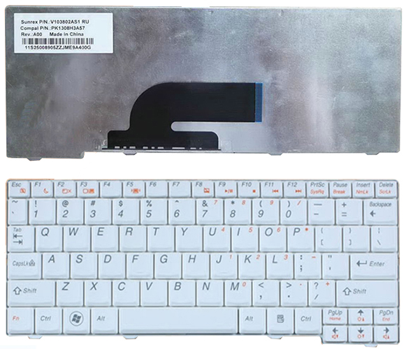 Bàn phím Keyboard Laptop Lenovo S10-2 Màu Trắng Màu đen