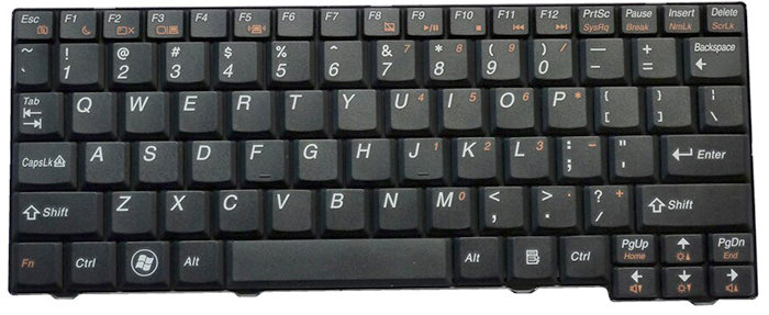 Bàn phím Keyboard Laptop Lenovo S10-2 Màu Trắng Màu đen