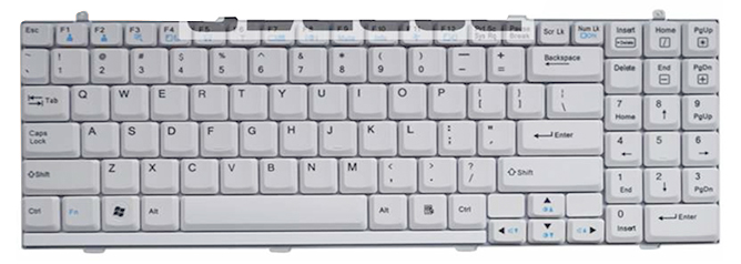 Bàn phím Keyboard Laptop LG R580 R590 R560 R570 Màu Trắng