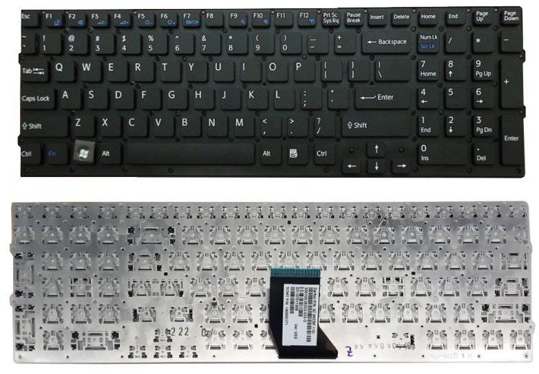 Bàn phím Keyboard Laptop Sony Vpc-CB Màu Trắng Màu Đen