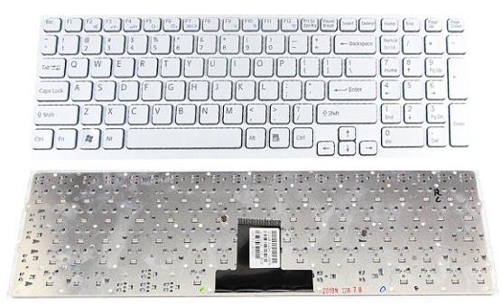 Bàn phím Keyboard Laptop Sony Vpc-EB Màu Đen Màu Trắng Có Khung