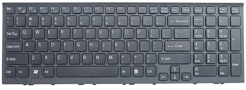 Bàn phím Keyboard Laptop Sony Vpc-EE Màu Đen Màu Trắng Có Khung