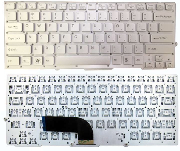 Bàn phím Laptop Sony Vpc-SB SD Màu Đen Màu Bạc Có Đèn Nguyên Bệ