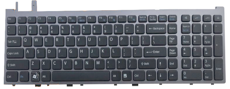 Bàn phím Keyboard Laptop SONY Vgn-AW Màu Đen Châu âu Có khung