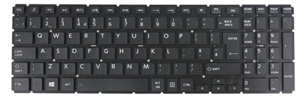 Bàn phím Laptop Toshiba Satellite L50-B L50D-B L55B-L55D Đen Màu Trắng