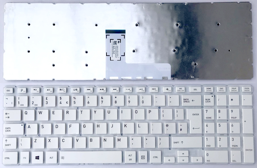 Bàn phím Laptop Toshiba Satellite L50-B L50D-B L55B-L55D Đen Màu Trắng