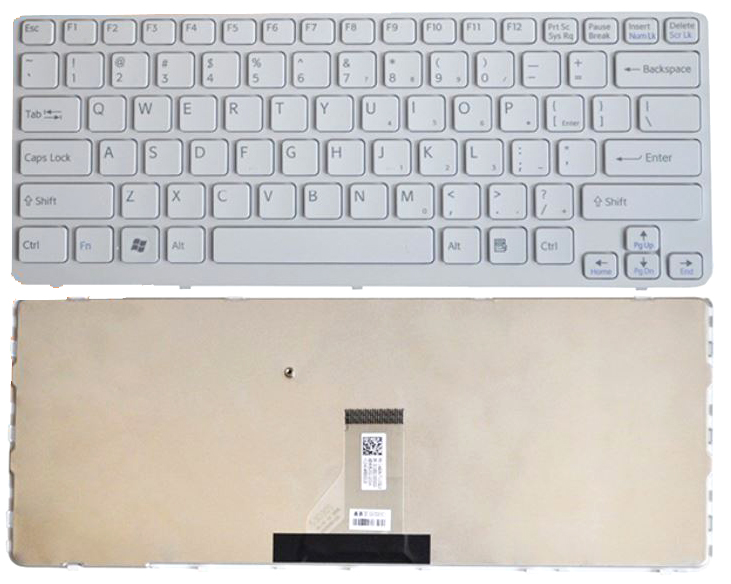 Bàn phím Keyboard Laptop Sony SVE-14 Màu Đen Màu Trắng Có Đèn Có Khung