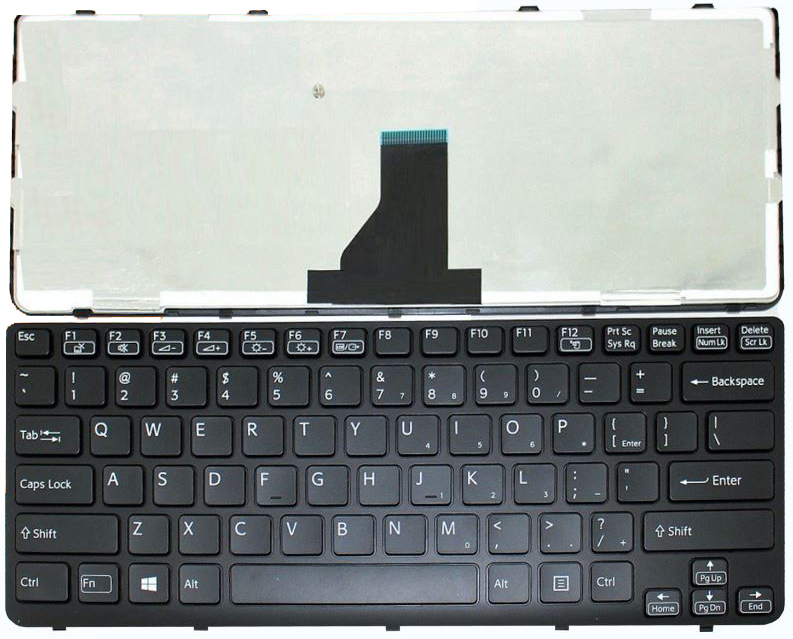 Bàn phím Keyboard Laptop Sony SVE-14 Màu Đen Màu Trắng Có Đèn Có Khung