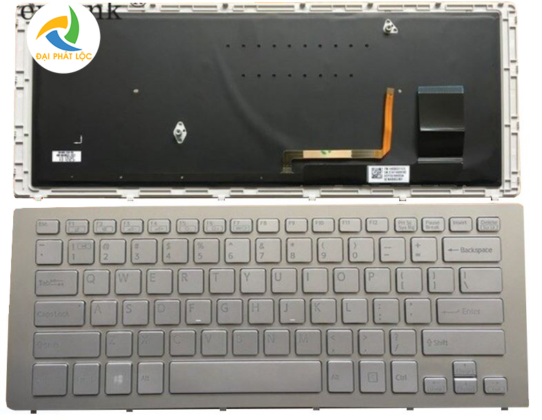 Bàn phím Keyboard Laptop Sony SVF-15N Màu Đen Màu Bạc Có Đèn Có Khung