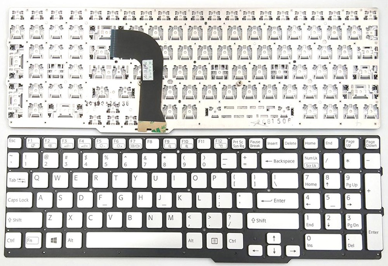 Bàn phím Keyboard Laptop Sony SVS-15 Màu Bạc Có Đèn