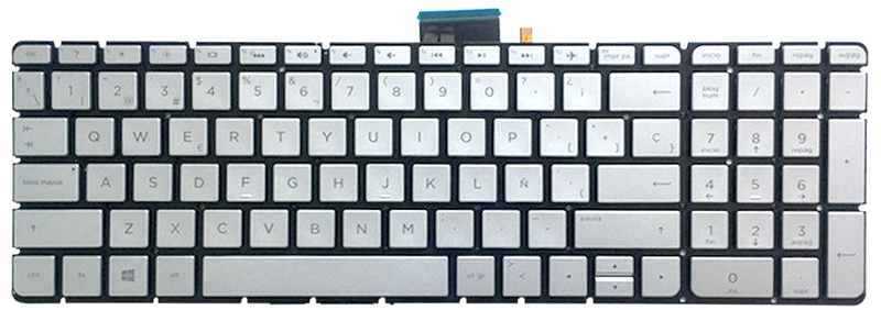 Bàn phím Keyboard Laptop HP Envy 15U 15T Màu Bạc Có Đèn