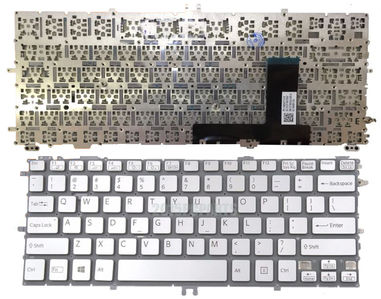 Bàn phím Keyboard Laptop Sony SVP-11 Màu Bạc Màu Đen
