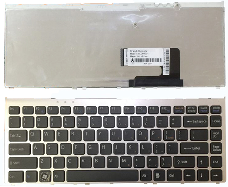 Bàn phím Keyboard Laptop Sony VGN-FW Màu Đen Có khung