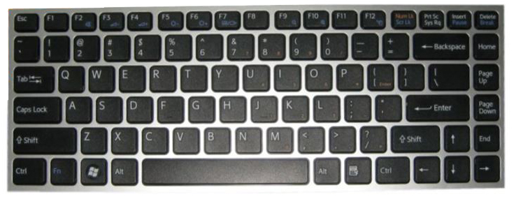 Bàn phím Keyboard Laptop Sony Vpc-Y Màu Đen Màu Trắng Có Khung
