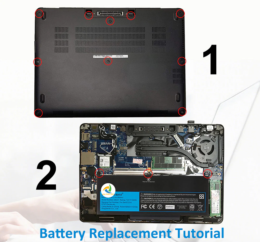 Pin Battery Laptop Dell Latitude E7270 E7470 J60J5 55Wh Chính hãng