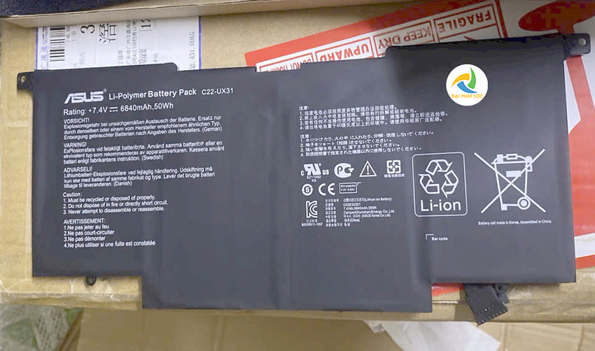 Pin Laptop Asus Zenbook UX31A UX31E UX31 C22-UX31 C21-UX31 CHÍNH HÃNG