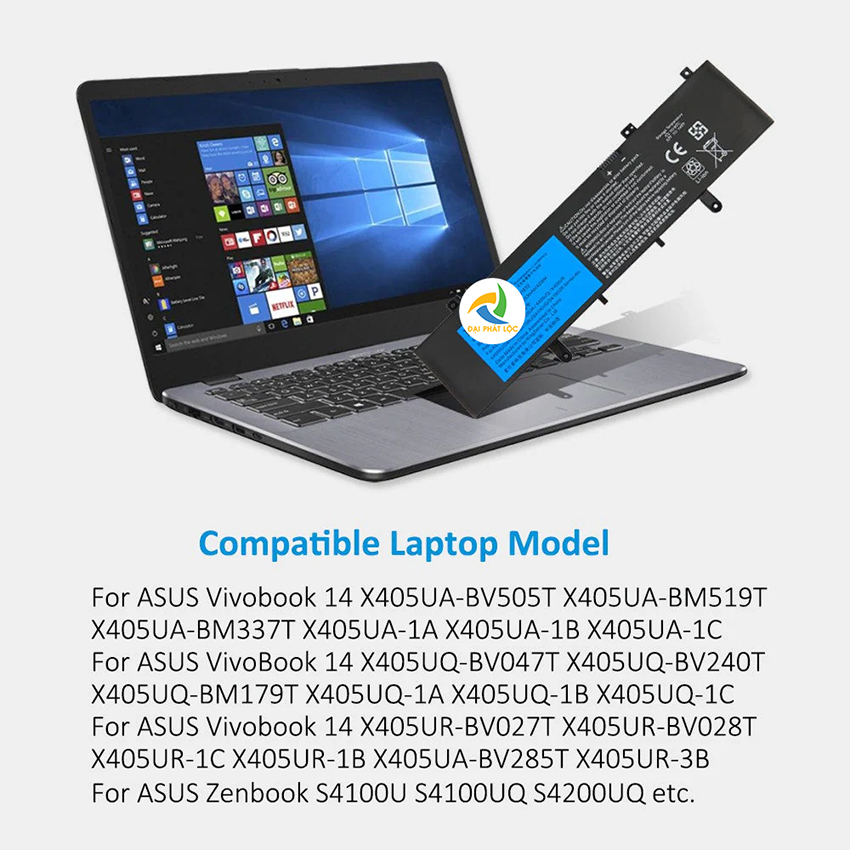 Pin Laptop Asus Vivobook 14 X405 X405UA X405UQ B31N1632 Chính hãng