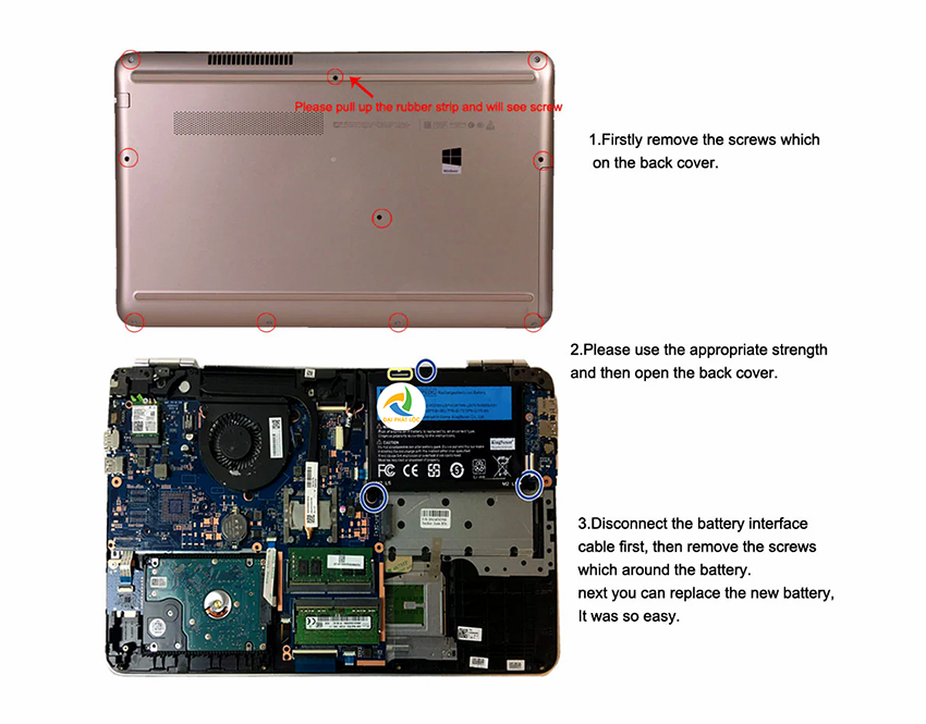 Pin Battery Laptop HP 15AU 15AW 15T-AU000 15-AU123CL BP02XL Chính hãng