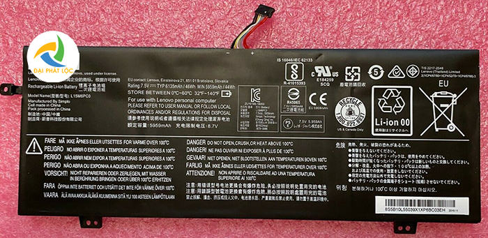 Pin Battery Laptop Lenovo 710S-13ISK (L15M4PC0, L15L4PC0) 46Wh XỊN