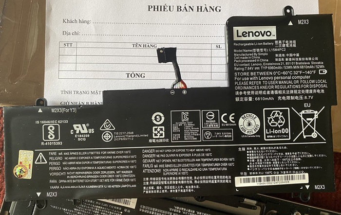 Pin Lenovo 710-14IKB 710-14ISK 710-15IKB 710-15ISK (L15M4PC2,L15L4PC2)