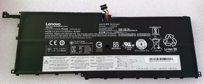 Pin Battery Laptop Lenovo X1 Gen 4, X1 Yoga (01AV458) 4Cell XỊN