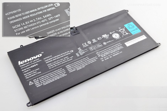 Pin Battery Laptop Lenovo Yoga 13 U300 U300S (L10M4P12) 54Wh ZIN