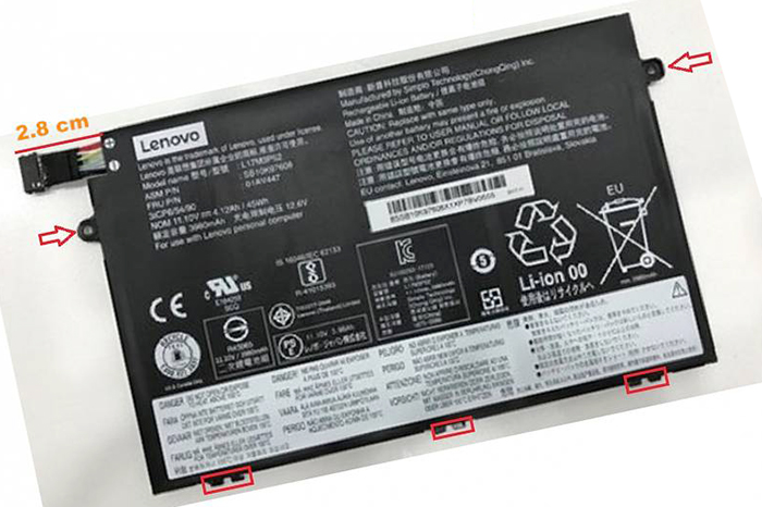 Pin Laptop Lenovo E480 E580 R480 R580 (L17L3P51, L17C3P51) 45Wh XỊN