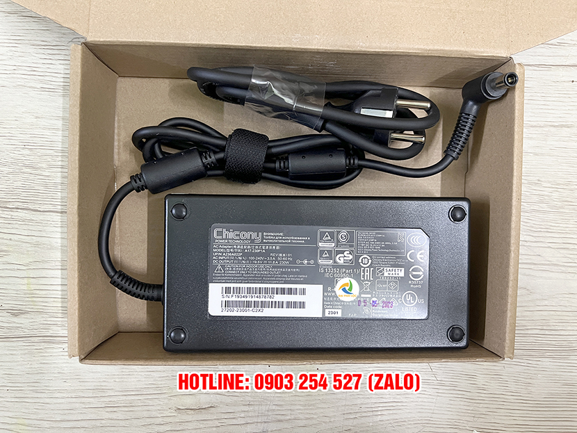 Sạc Adapter Laptop MSI 19.5V 11.8A 230W Đầu Kim To Chính hãng