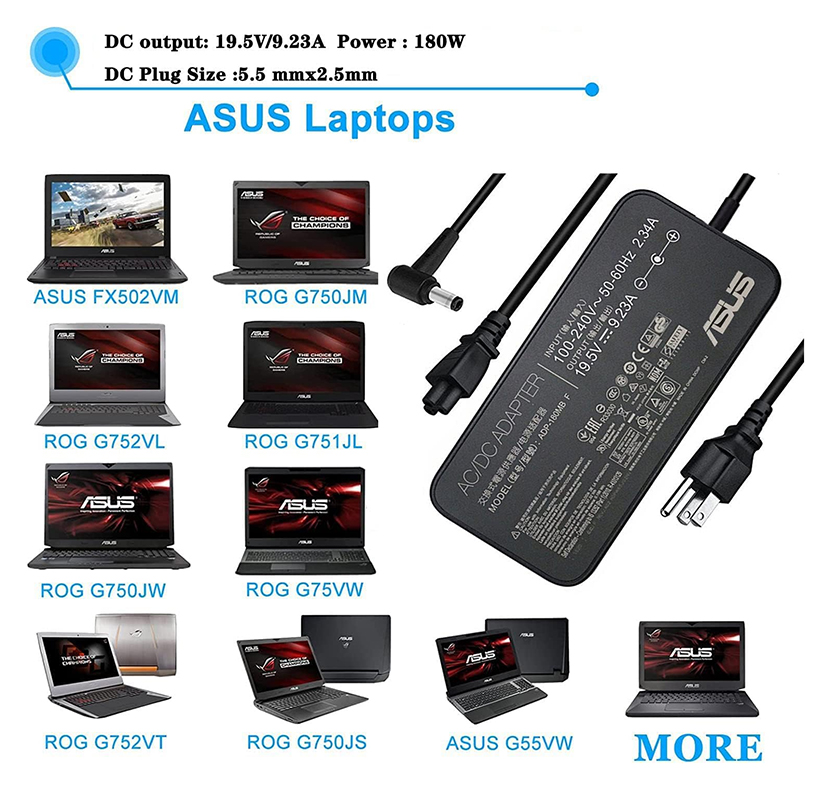 Sạc Adapter Laptop Asus 19.5V 9.23A 180W Slim ZIN