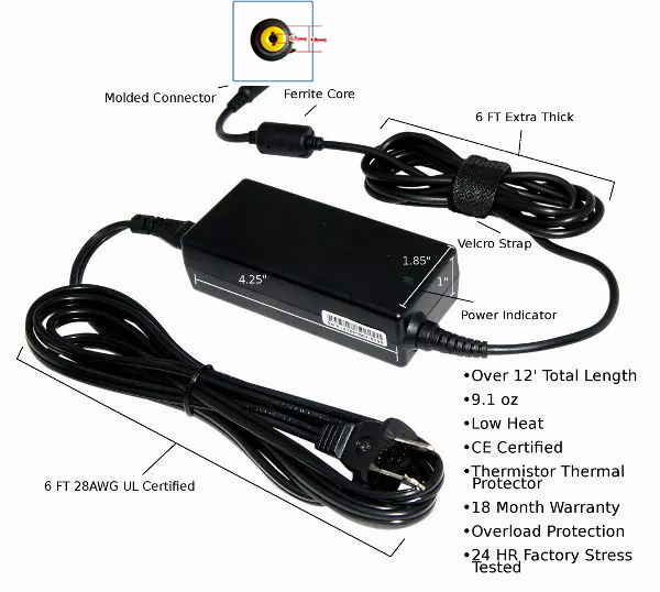 Sạc Adapter Laptop HP 18.5V 3.5A 65W Đầu nhỏ 4.8 x 1.7mm Chính hãng