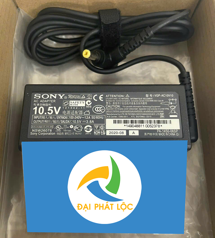Sạc Adapter Laptop Sony Vaio 10.5V 3.8A Công suất 40W Đầu tròn ZIN